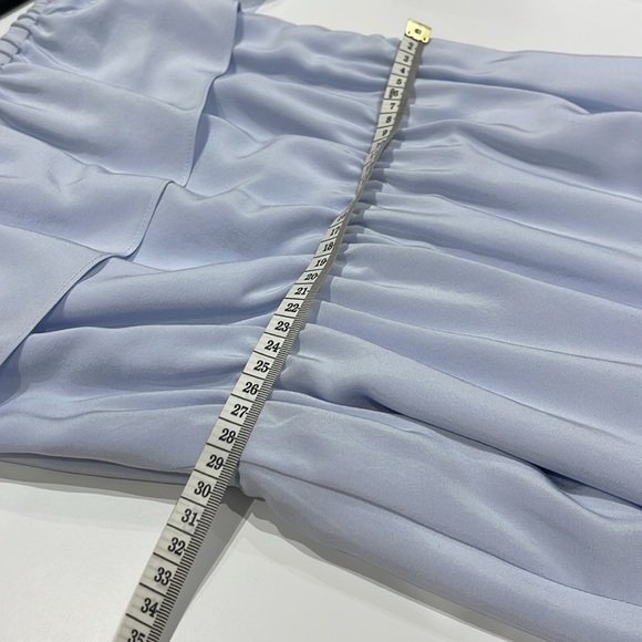 Brand new Club Monaco Sky Blue Silk Mini Dress SIZE 00 off the shoulder dress - Picture 6 of 8